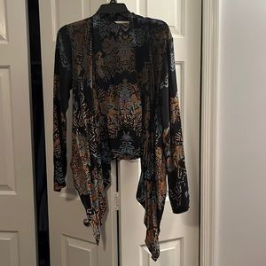 Twelfth Street by Cynthia Vincent silk paisley cardigan